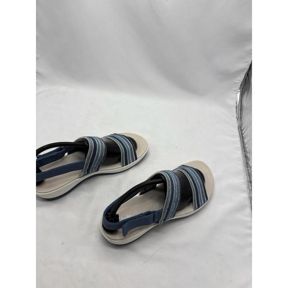 Women’s Blue Striped Comfort Sandals - Picture 6 of 9